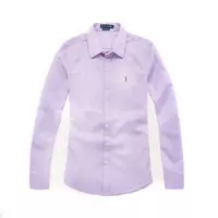 chemise ralph lauren mode fille multicolore tissu oxford violet